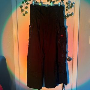 plus size tripp nyc lock-up pant in black